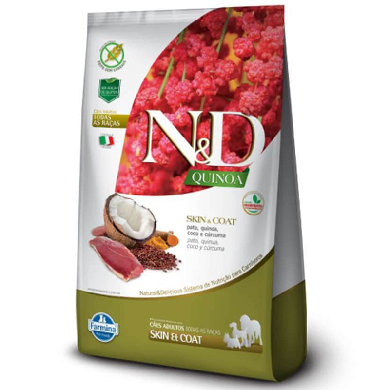 Ração N&D Quinoa Cães Adultos Skin & Coat Pato 800g