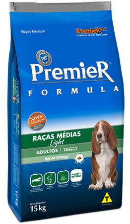 Ração Premier Fórmula Cão Adulto Light Raças Médias 15kg